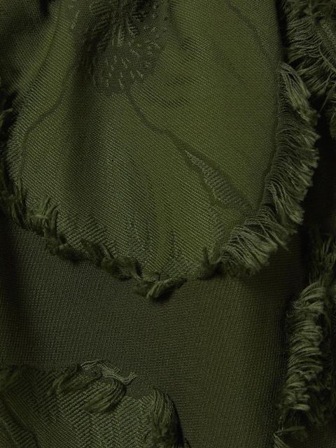 Gucci floral-jacquard frayed mini skirt - Green - zdjęcie produktu nr 2