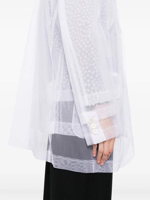 Comme Des Garçons mesh blazer - White