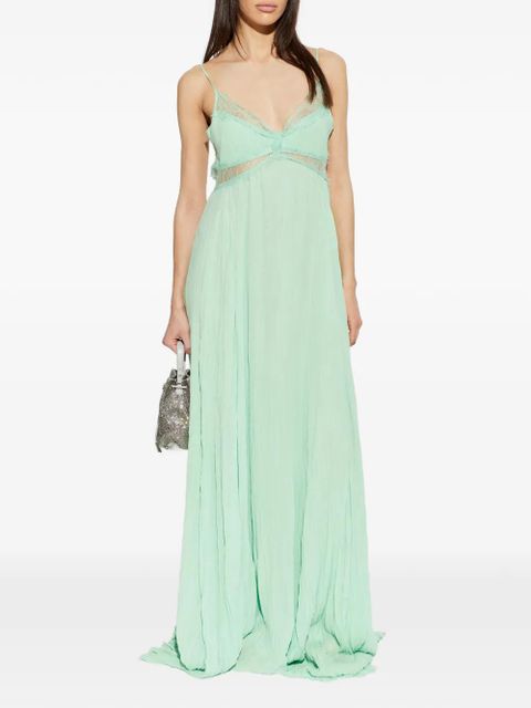 Blumarine lace-detail maxi dress - Green - zdjęcie produktu nr 2