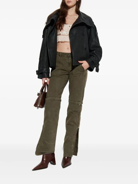 Blumarine zip-detail trousers - Green - zdjęcie produktu nr 2