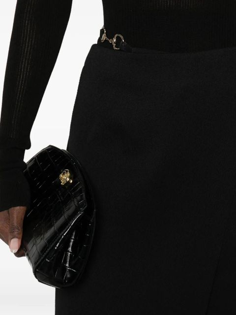 Gucci Horsebit-detail midi skirt - Black