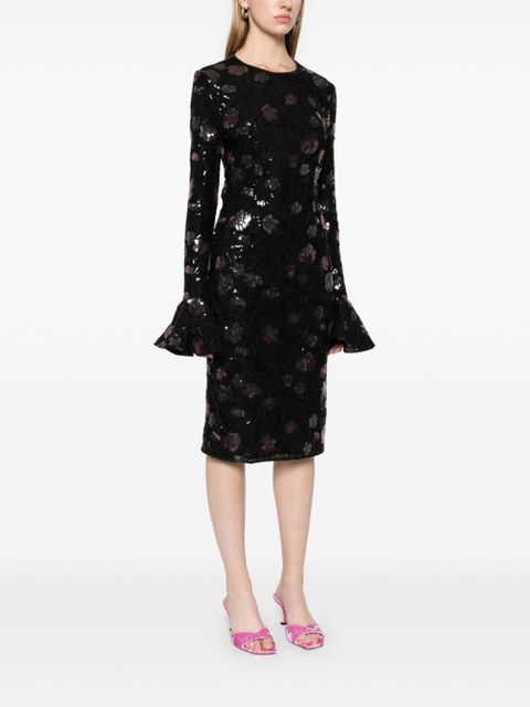 ROTATE BIRGER CHRISTENSEN lace midi dress - Black