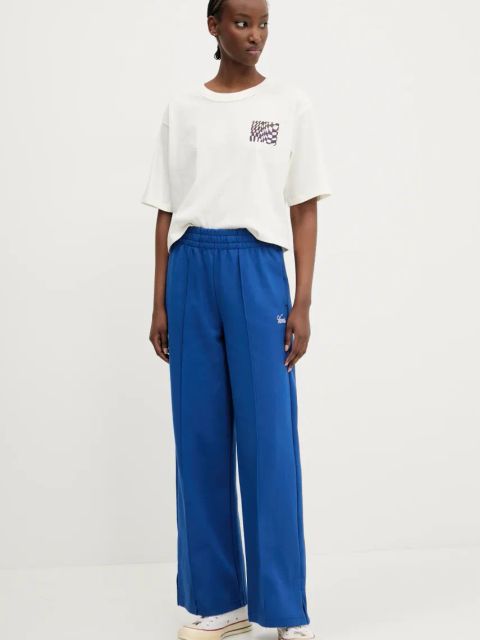 Vans spodnie dresowe damskie kolor niebieski gładkie VN000MAT7WM1