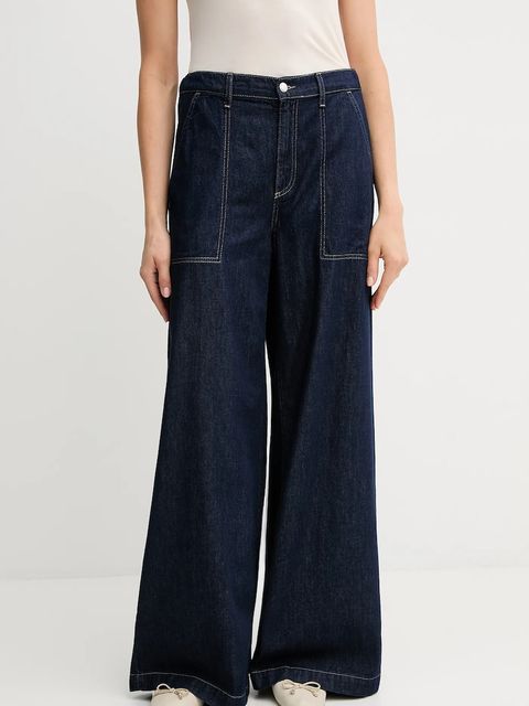 United Colors of Benetton jeansy damskie kolor granatowy 40M0DE02H - zdjęcie produktu nr 1