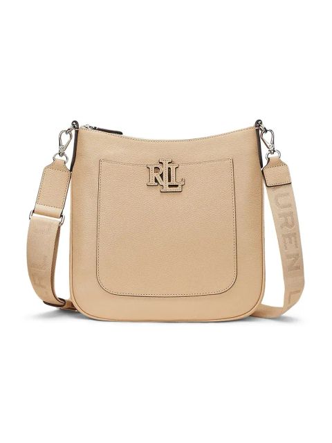 Lauren Ralph Lauren torebka skórzana kolor beżowy 431970152