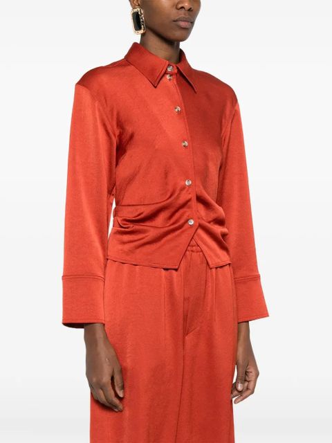 Nanushka Hildie cinched shirt - Red