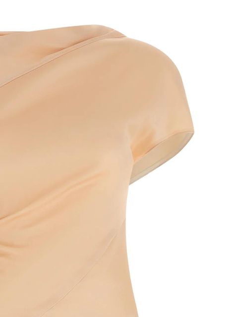 Victoria Beckham twist-detail asymmetric dress - Neutrals