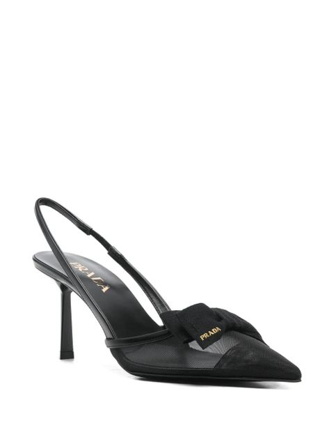 Prada bow pointed-toe pumps - Black - zdjęcie produktu nr 2