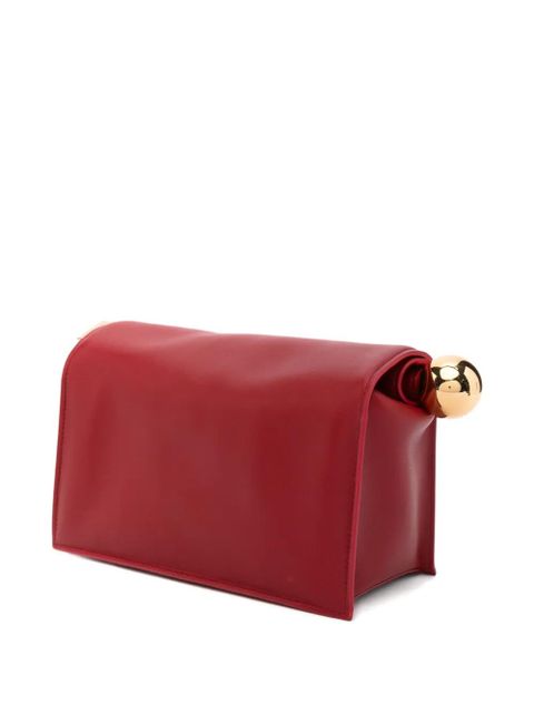 Jacquemus Rond Carré sphere-detail cube-detail clutch bag - Red