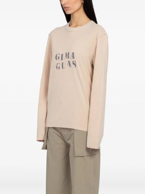 Gimaguas logo-print long-sleeve T-shirt - Neutrals