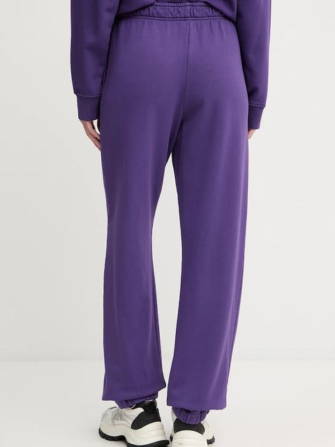 Pinko spodnie dresowe bawełniane damskie kolor fioletowy gładkie 105508 A2RB - zdjęcie produktu nr 2