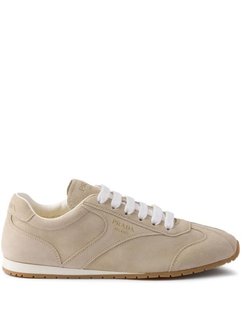 Prada suede lace-up sneakers - Neutrals - zdjęcie produktu nr 1