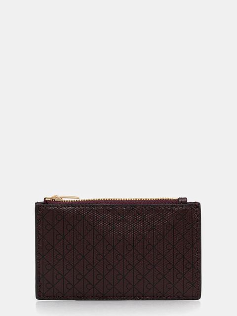 Calvin Klein portfel damski kolor bordowy LV04F1084G - zdjęcie produktu nr 1