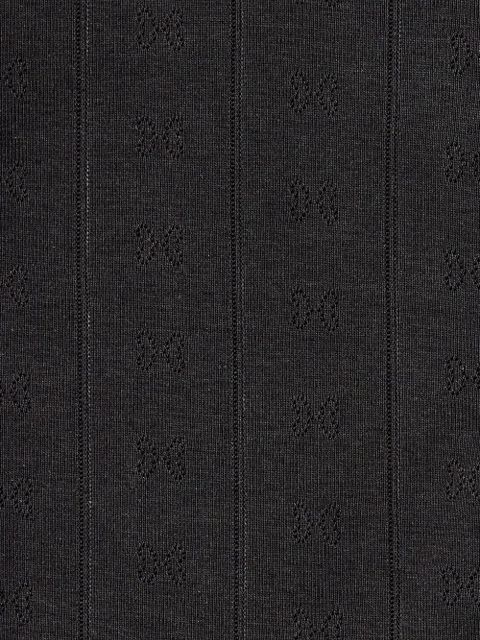 GANNI pointelle-knit cardigan - Black - zdjęcie produktu nr 2