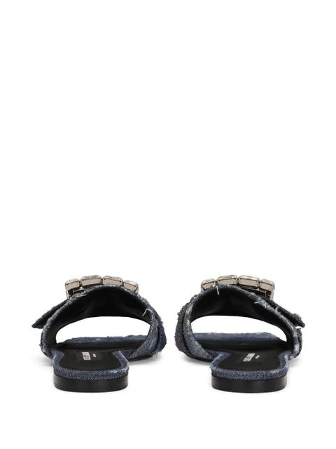 Dolce & Gabbana embellished patchwork-denim sandals - Blue - zdjęcie produktu nr 2