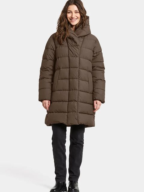 Didriksons kurtka NELLA kolor brązowy zimowa 505931 - zdjęcie produktu nr 1