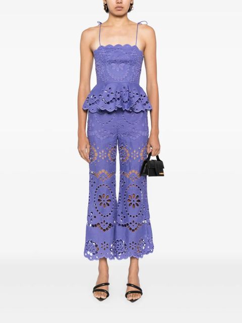 ZIMMERMANN broderie anglaise cropped trousers - Purple - zdjęcie produktu nr 2