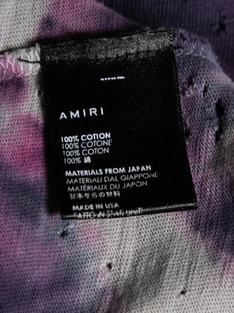 AMIRI tie-dye distressed T-shirt - Purple