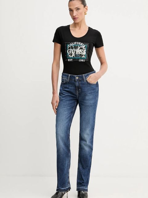 Guess jeansy NICKY damskie high waist W5YA0R D5QP4