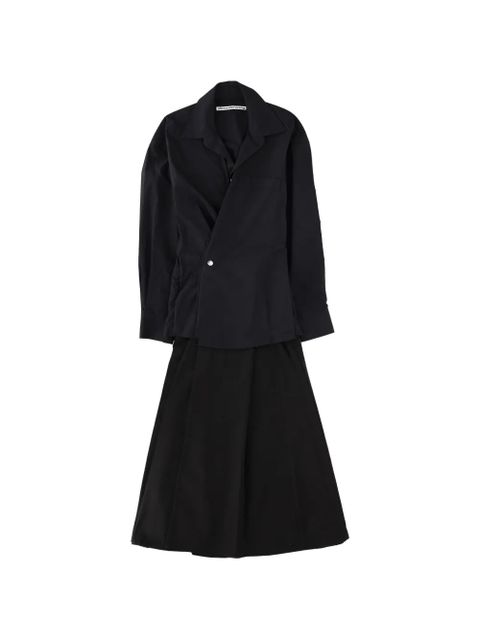 Alexander Wang collared organic-cotton midi dress - Black - zdjęcie produktu nr 1