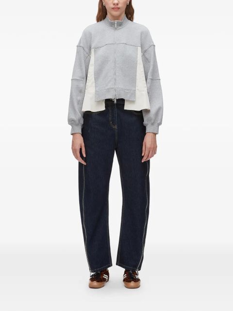 3.1 Phillip Lim zip-up panelled sweater - Grey - zdjęcie produktu nr 2