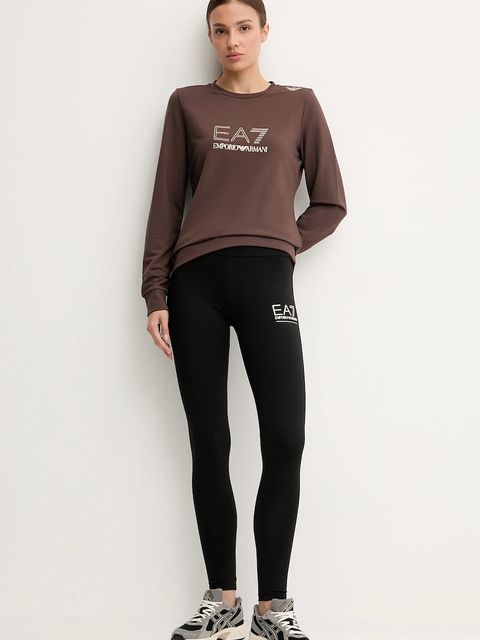 EA7 Emporio Armani legginsy damskie kolor czarny z nadrukiem AF12484.7W000426 - zdjęcie produktu nr 2