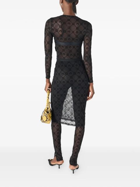 Marine Serre moongram mesh trousers - Black