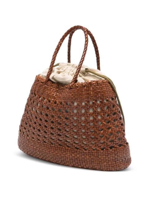 DRAGON DIFFUSION Santa Cano woven braided tote bag - Brown