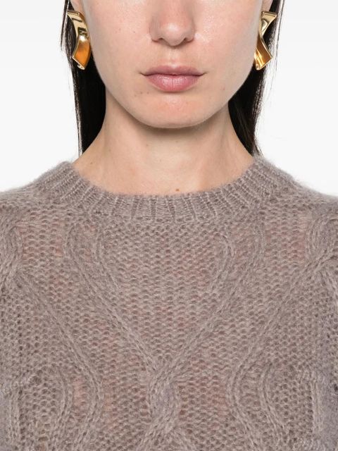 TWINSET logo-embossed sweater - Grey