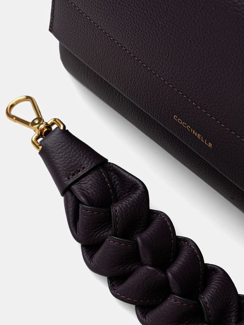 Coccinelle torebka skórzana BOHEME GRANA DOUBLE kolor fioletowy E1.M50.12.01.01 - zdjęcie produktu nr 2