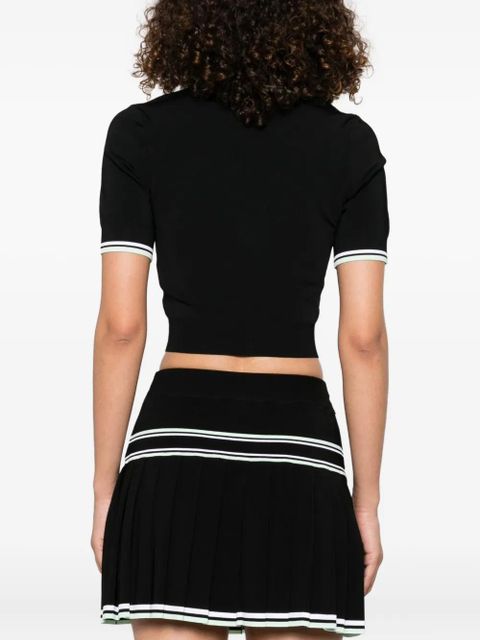 Casablanca v-neck knitted top - Black