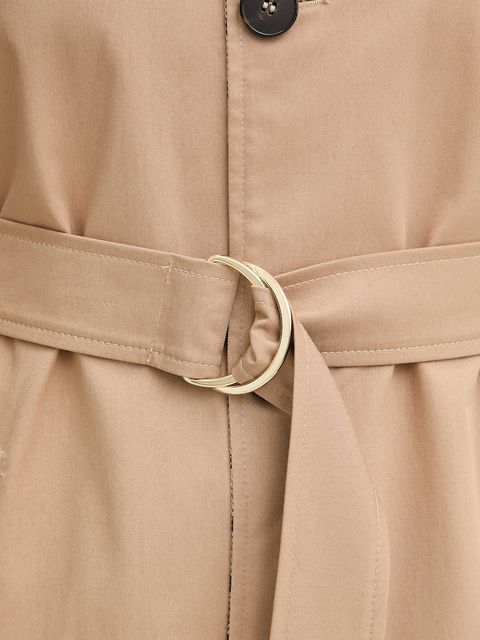 Marella płaszcz dwustronny z dodatkiem wełny kolor beżowy 2523026011200