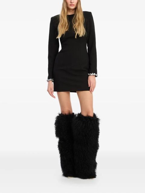 ROTATE BIRGER CHRISTENSEN embellished crepe mini dress - Black