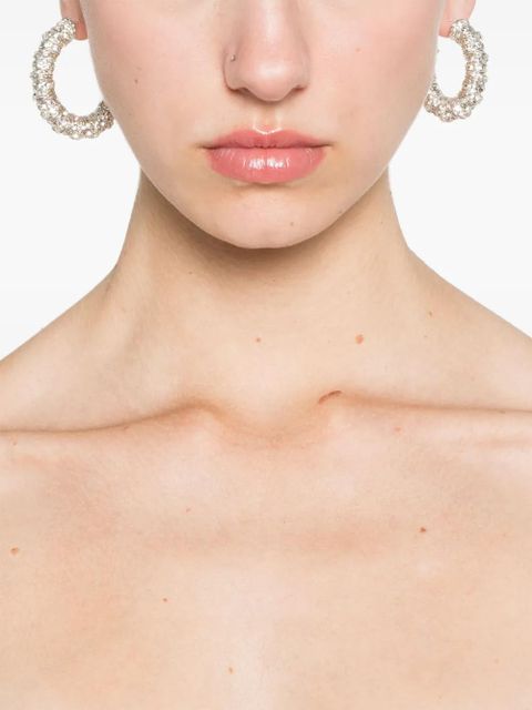 Magda Butrym crystal hoop earrings - Silver