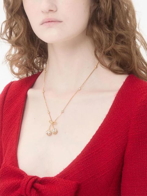 Valentino Garavani Cherryfic crystal-embellished necklace - Gold - zdjęcie produktu nr 2