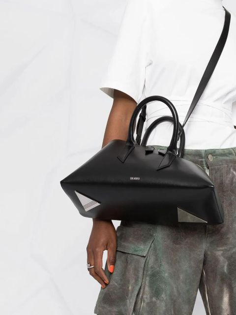 The Attico Sunday triangle tote bag - Black