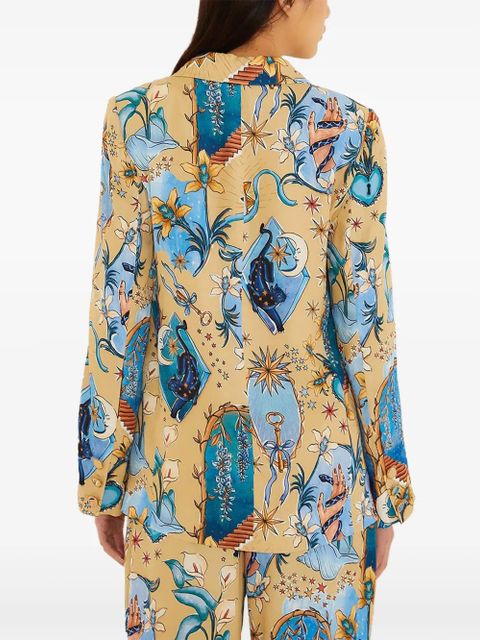 FARM Rio Sand Mystical printed blazer - Neutrals