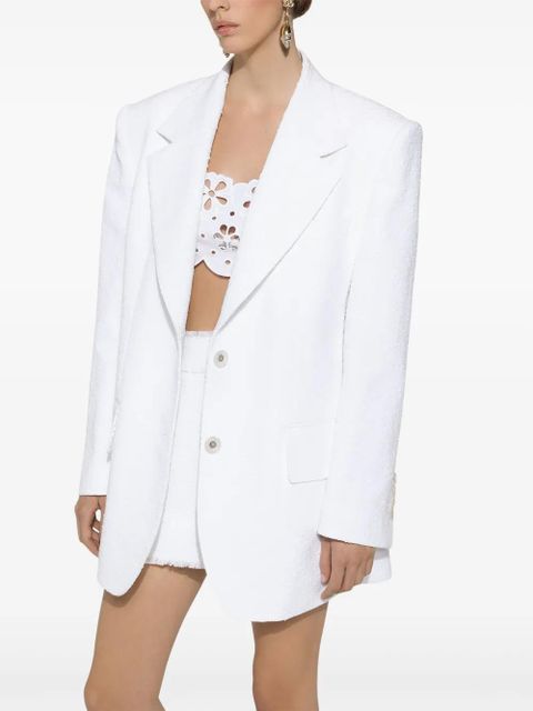 Dolce & Gabbana A-line tweed mini skirt - White