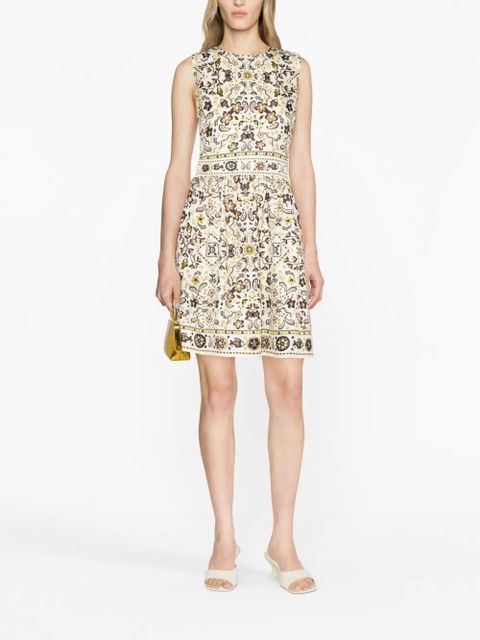 Tory Burch Pisces Dream-print silk dress - Neutrals - zdjęcie produktu nr 2