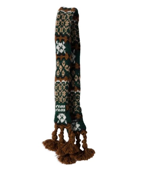 Miu Miu crochet logo-label trick - Brown - zdjęcie produktu nr 1