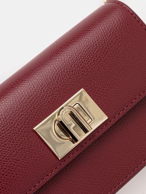 Furla torebka skórzana kolor bordowy WE00265 ARE000 CGQ00