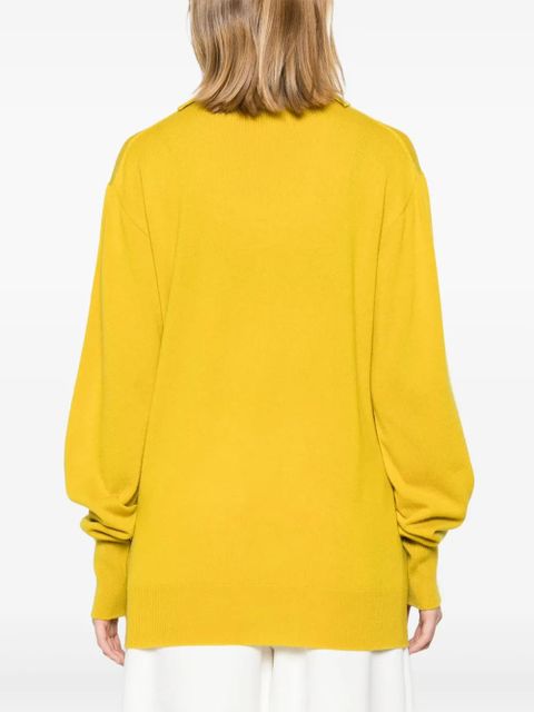 Jil Sander knitted cashmere jumper - Yellow