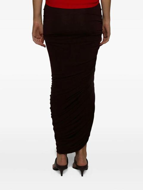 Magda Butrym ruched midi skirt - Red