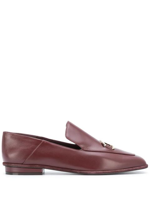 Ferragamo Gancini square-toe loafers - Red - zdjęcie produktu nr 1
