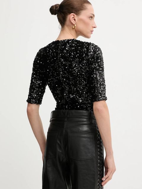 Bardot body damska kolor czarny gładka 60116TB