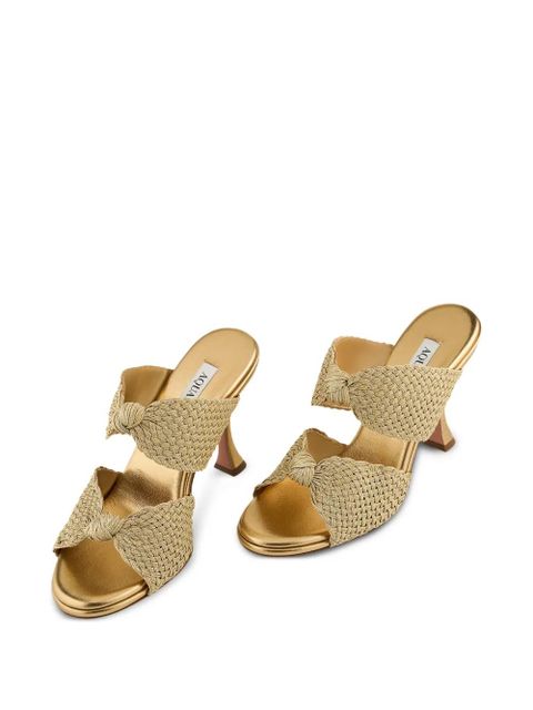 Aquazzura woven knot-detail sandals - Gold