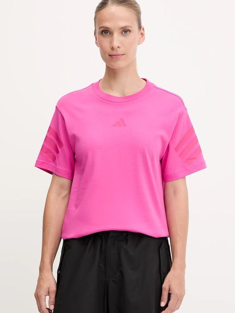 adidas t-shirt bawełniany Future Icons damski kolor różowy JE3713 - zdjęcie produktu nr 1