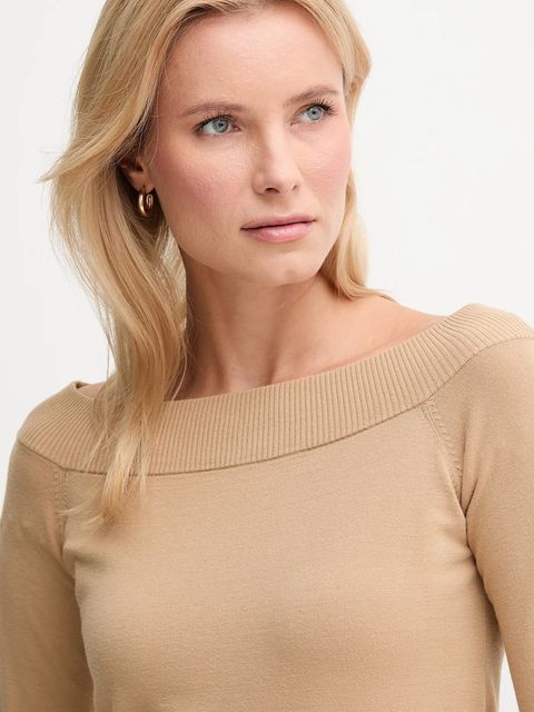 United Colors of Benetton sweter damski kolor zielony lekki 1W2AD10E0