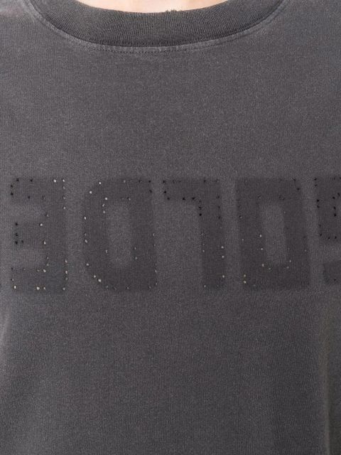 Golden Goose logo-print short-sleeved T-shirt dress - Grey