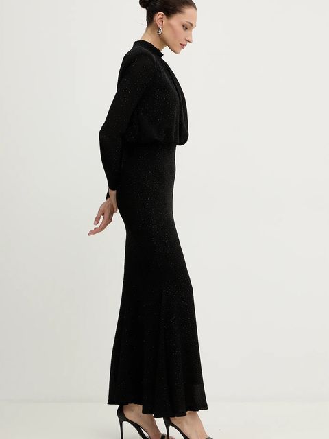 Morgan sukienka kolor czarny maxi prosta ROSCAR